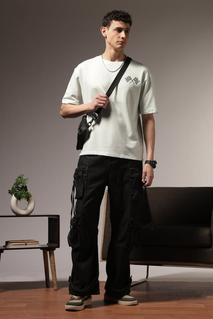 Final Lap: Light Blue Oversized T-shirt