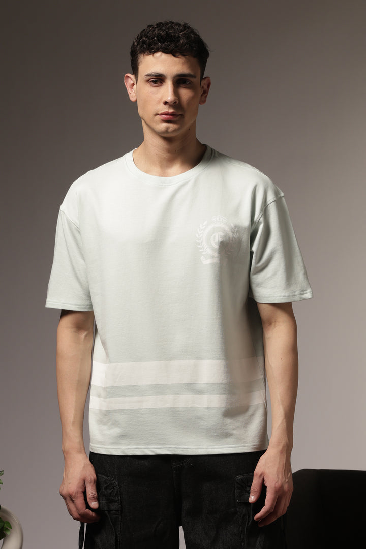 Ethnic Numero: Light Blue Oversized Tshirt