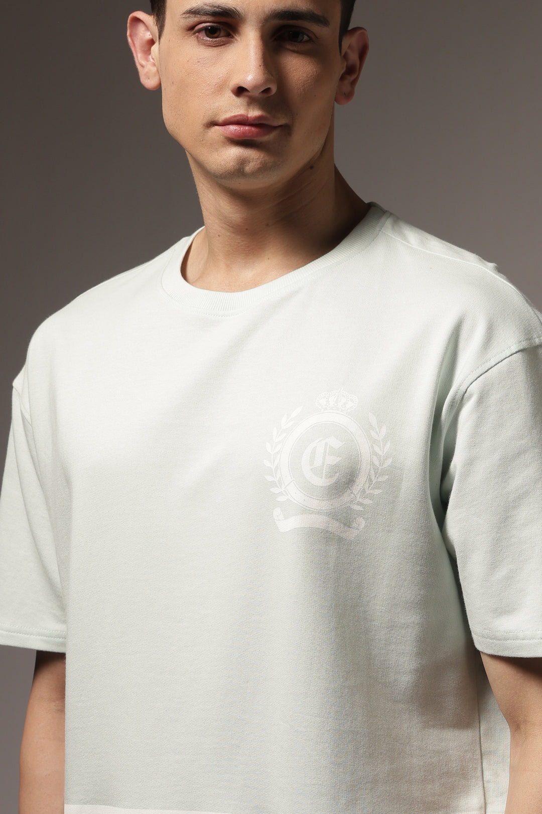 Ethnic Numero: Light Blue Oversized Tshirt