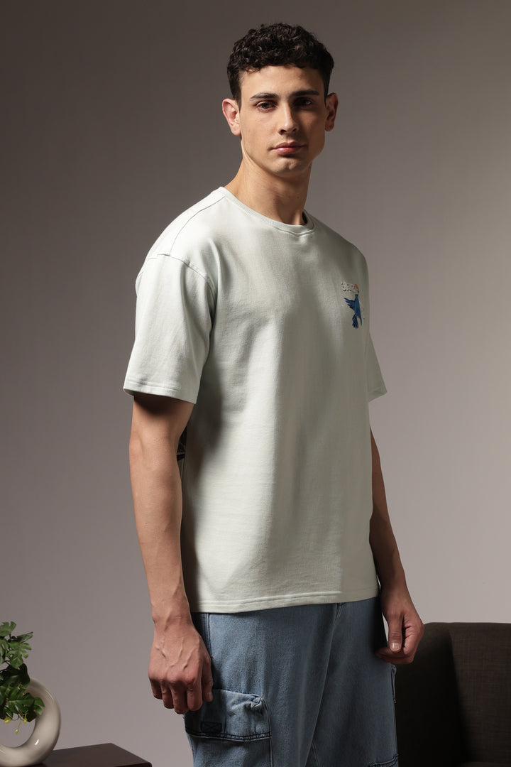 Azad Parinde: Light Blue oversized Tshirt
