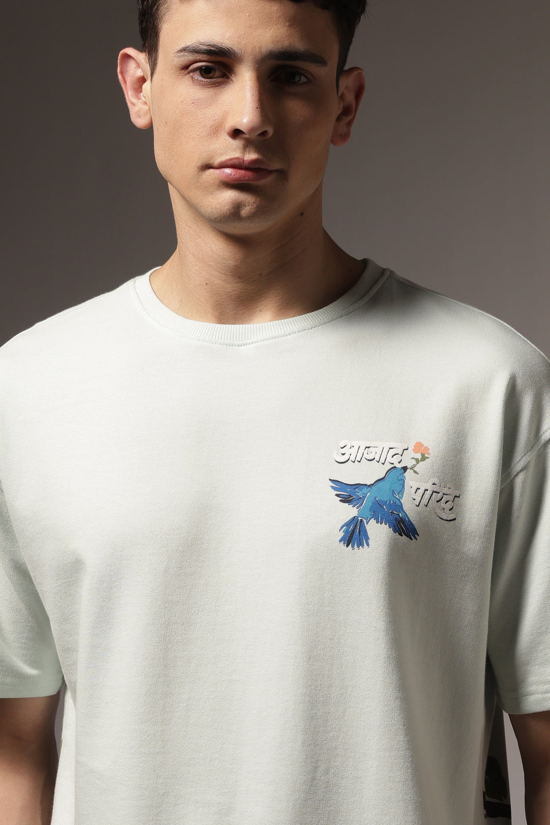 Azad Parinde: Light Blue oversized Tshirt