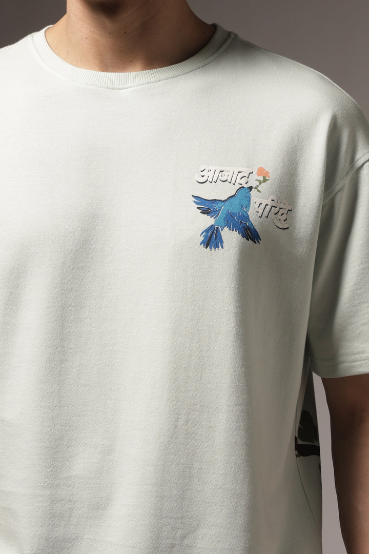 Azad Parinde: Light Blue oversized Tshirt