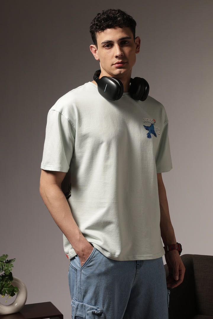 Azad Parinde: Light Blue oversized Tshirt