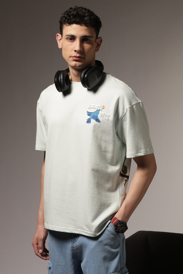 Azad Parinde: Light Blue oversized Tshirt