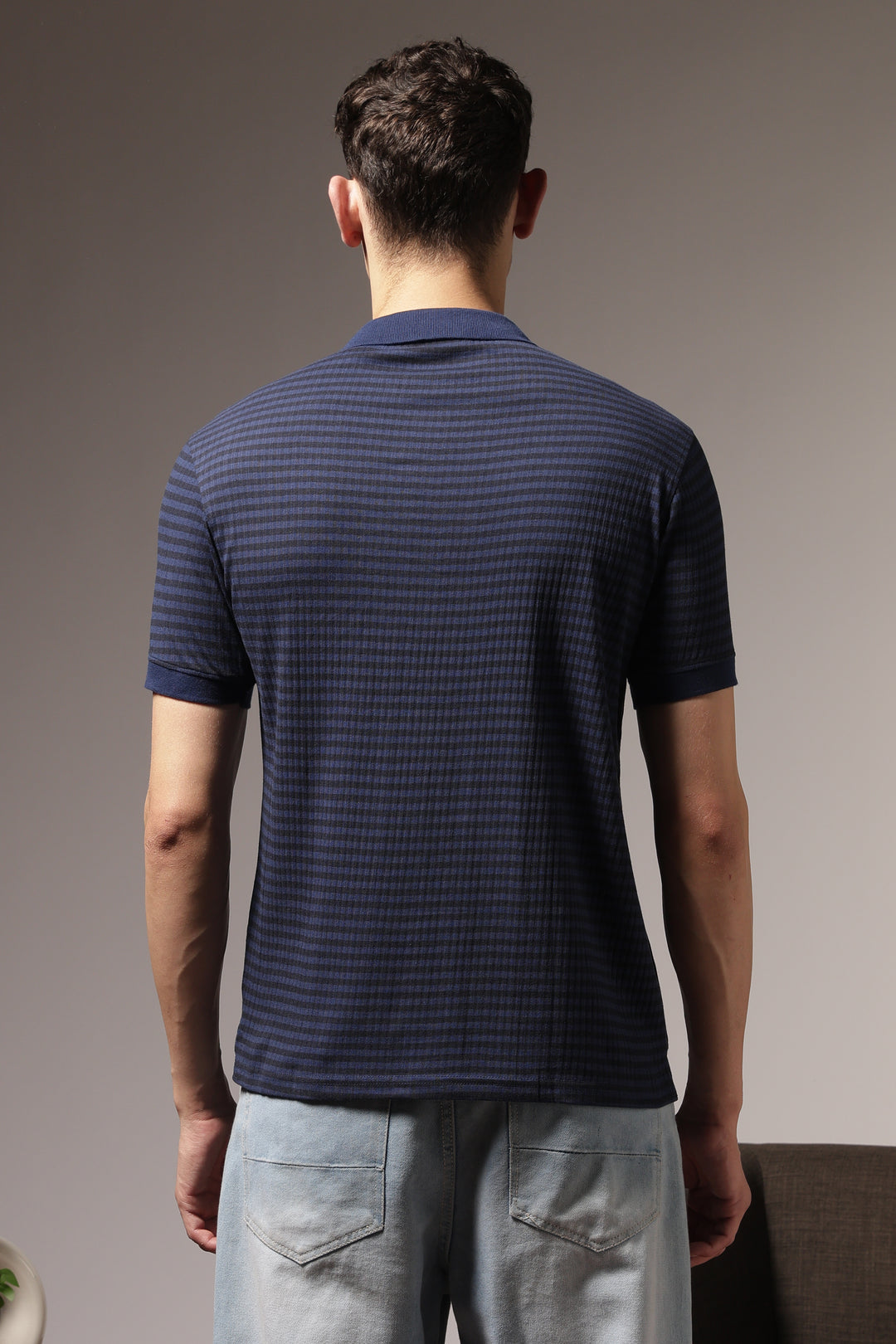 Blue Stripes Polo T-shirt
