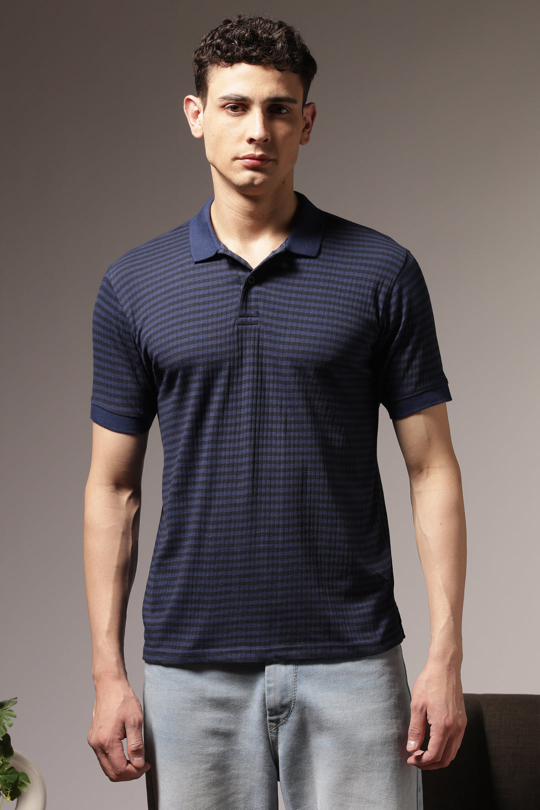 Blue Stripes Polo T-shirt