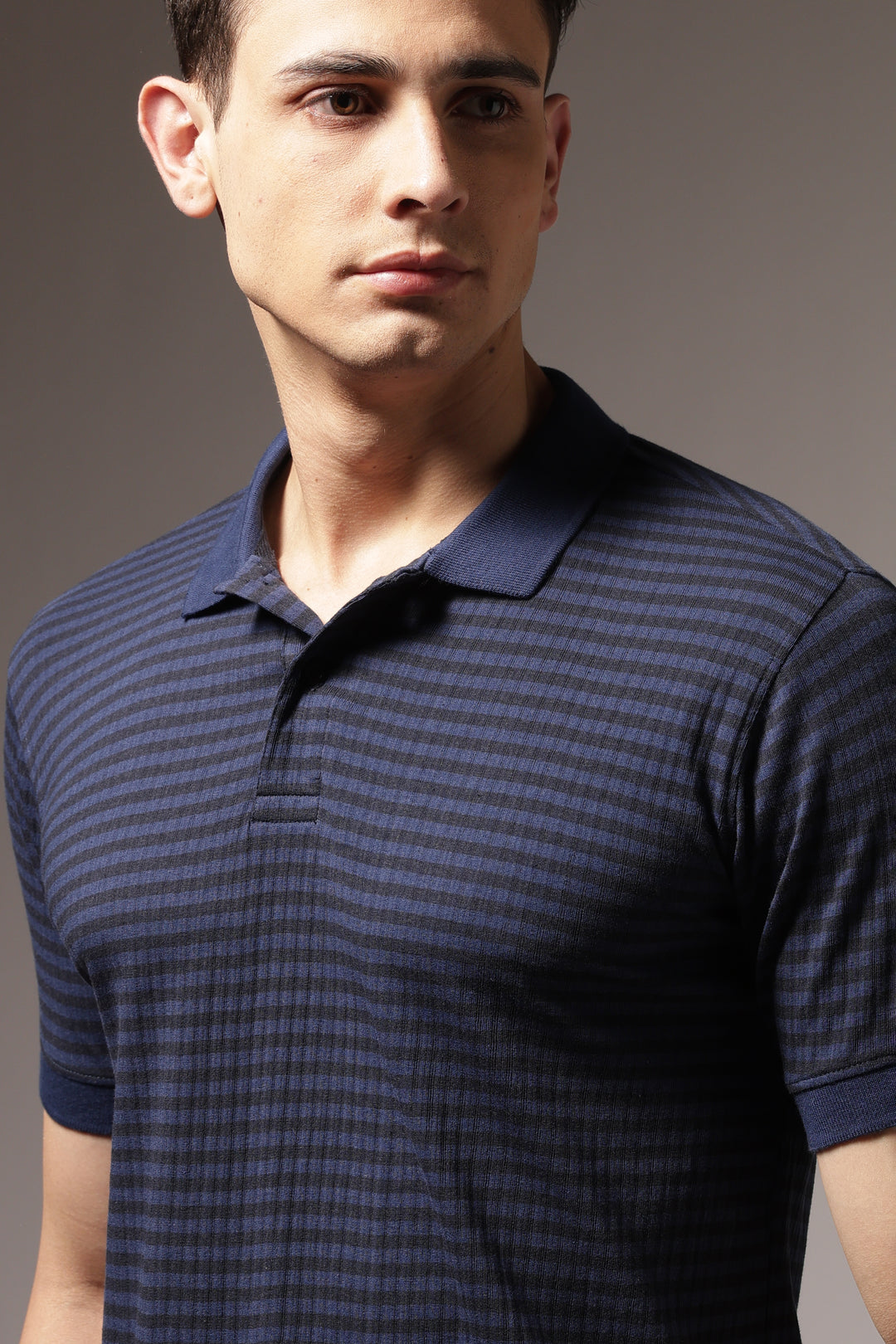 Blue Stripes Polo T-shirt