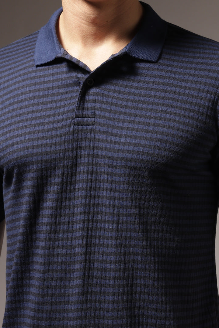 Blue Stripes Polo T-shirt