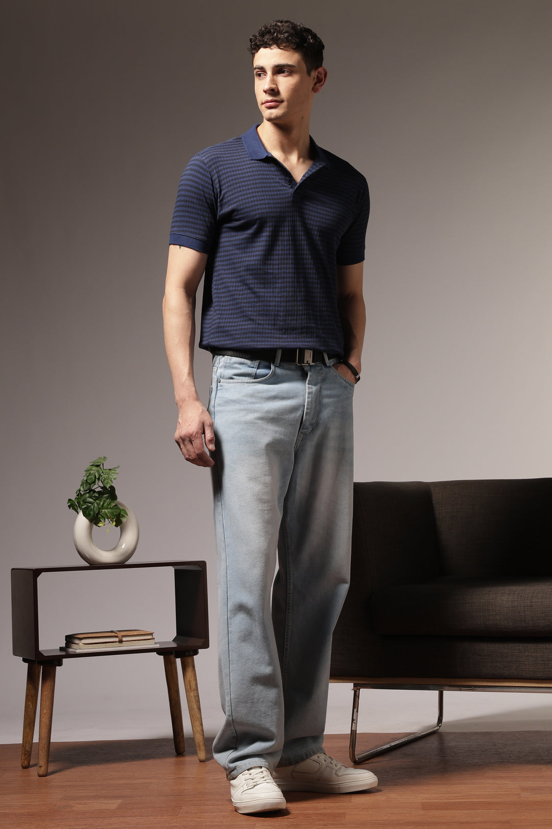 Blue Stripes Polo T-shirt