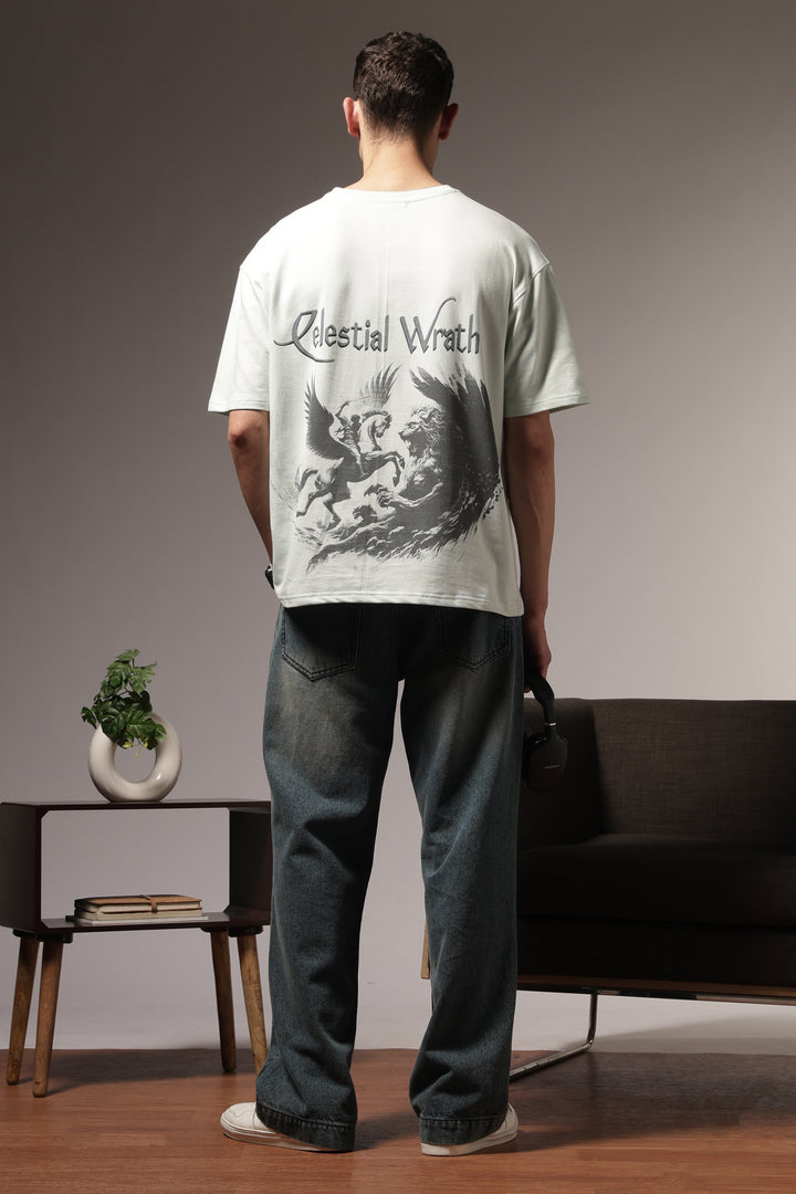 Celestial War: Light Blue Oversized Tshirt