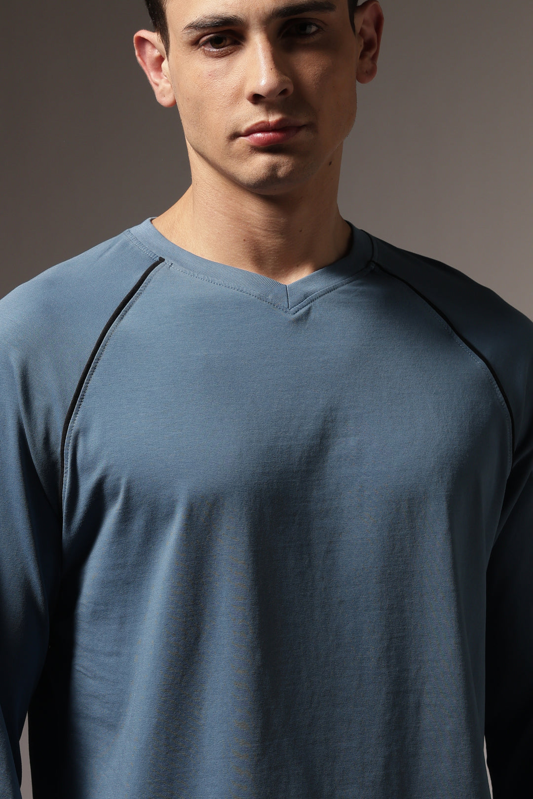 Over-dyed: Teal Blue Long Sleeve T-shirt