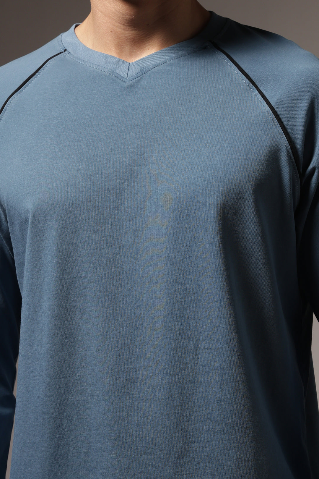 Over-dyed: Teal Blue Long Sleeve T-shirt