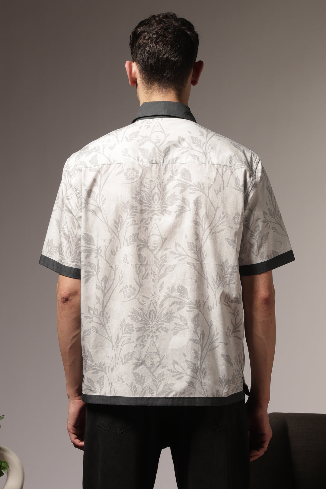 Static: Oversized Floral Cotton Shirt