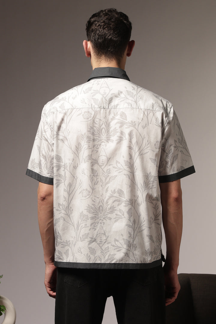 Static: Oversized Floral Cotton Shirt