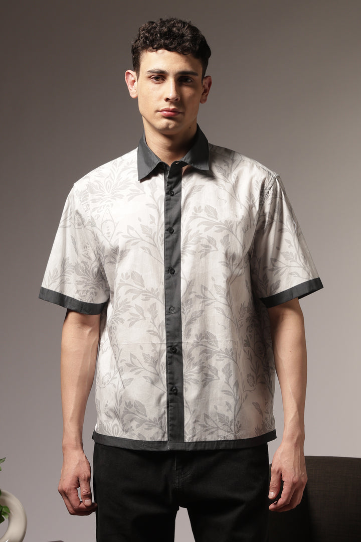 Static: Oversized Floral Cotton Shirt