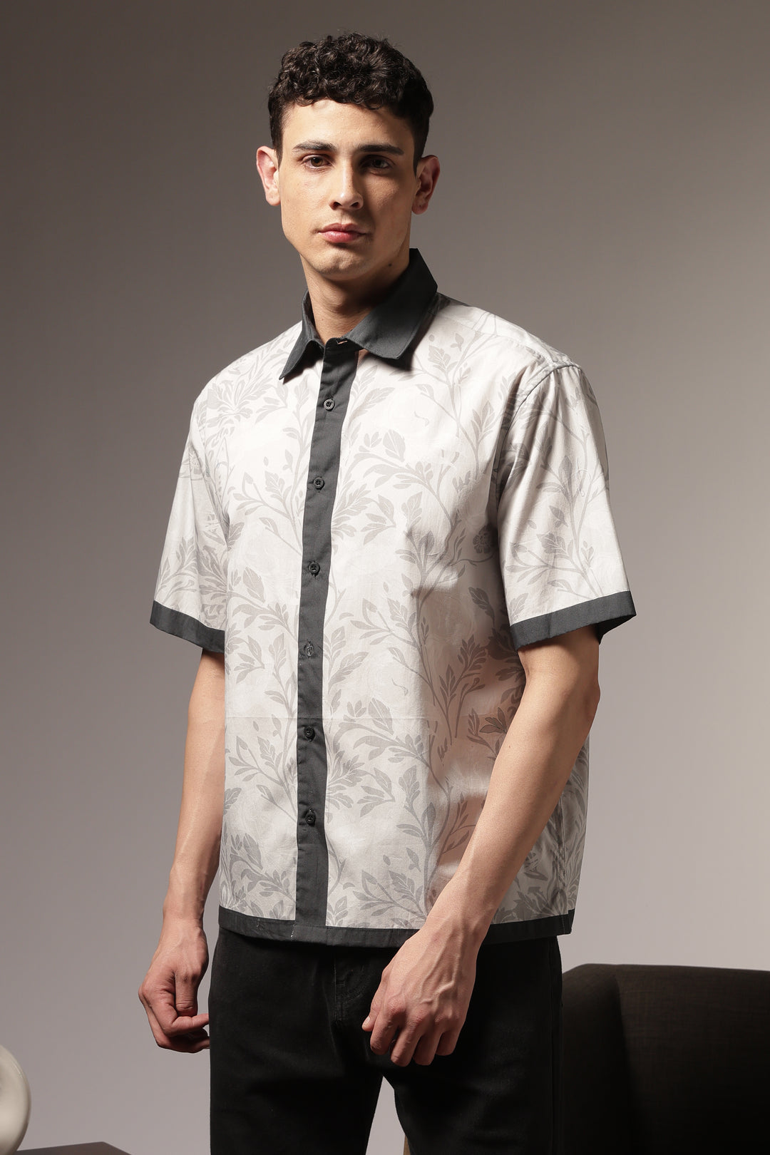 Static: Oversized Floral Cotton Shirt