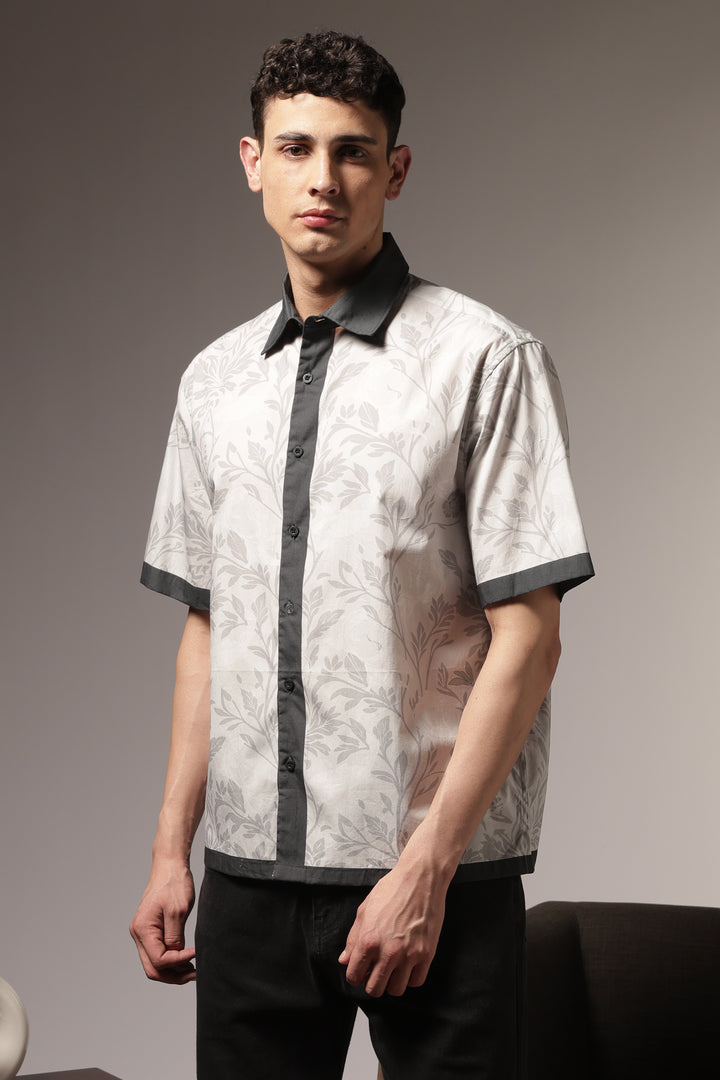 Static: Oversized Floral Cotton Shirt