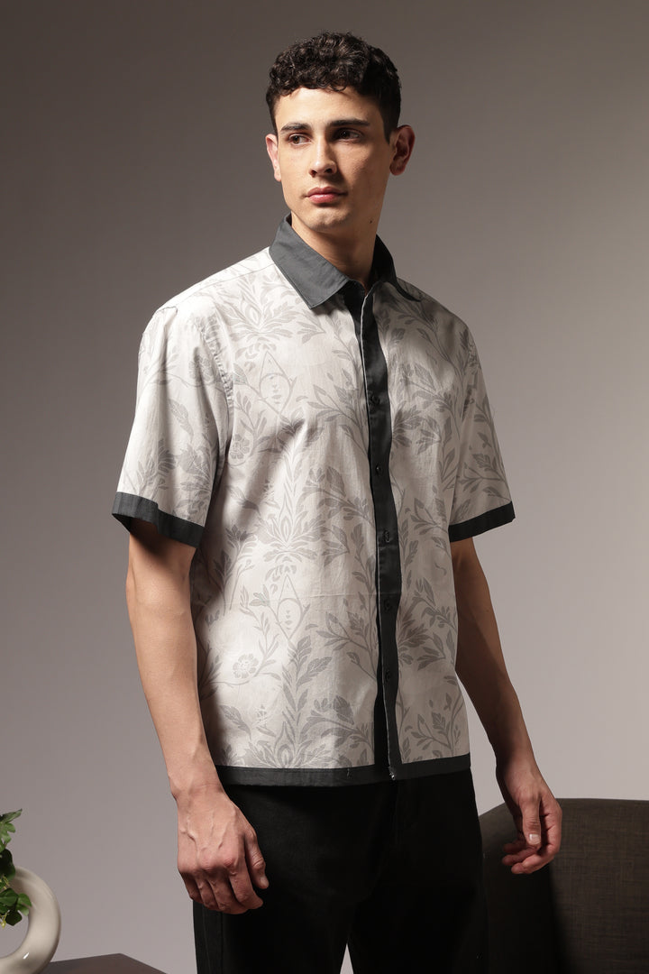 Static: Oversized Floral Cotton Shirt