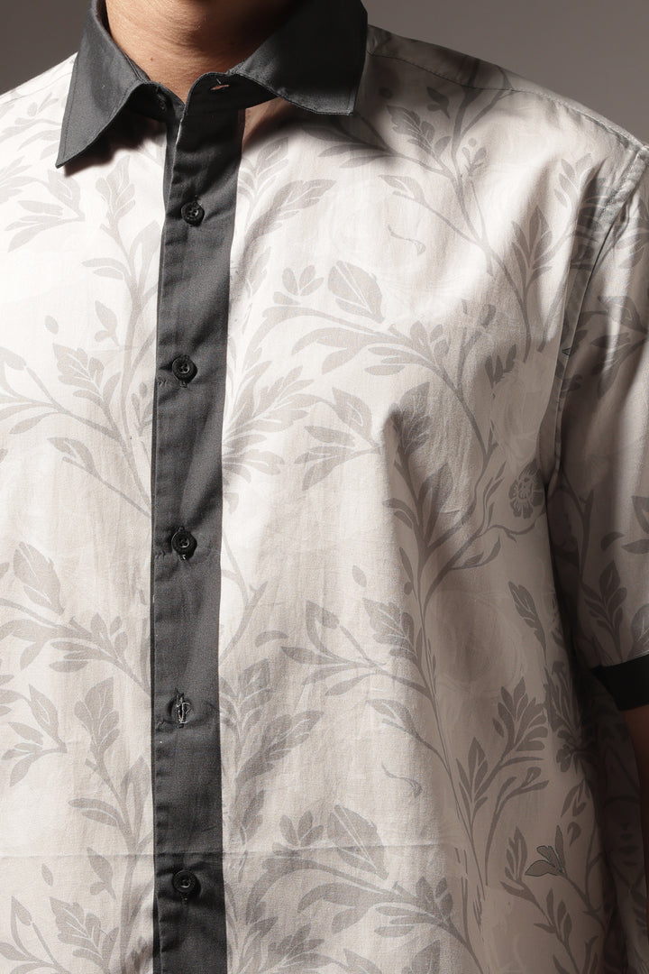 Static: Oversized Floral Cotton Shirt