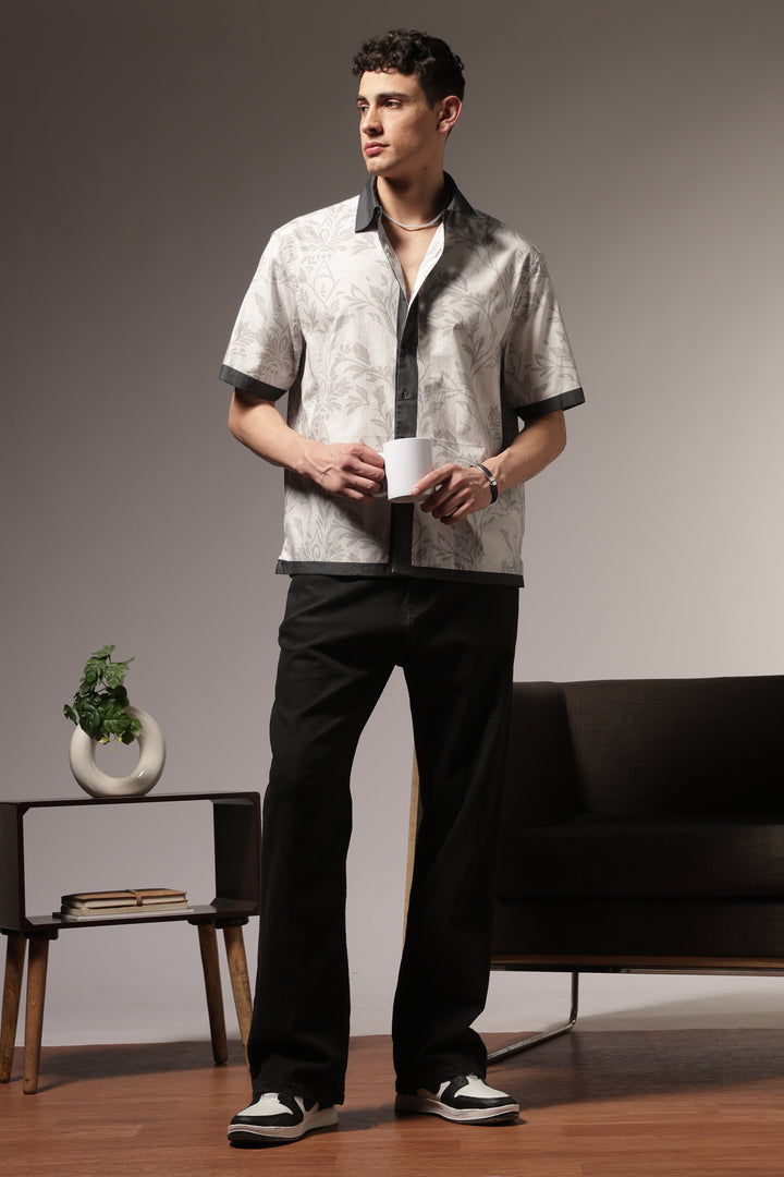 Static: Oversized Floral Cotton Shirt