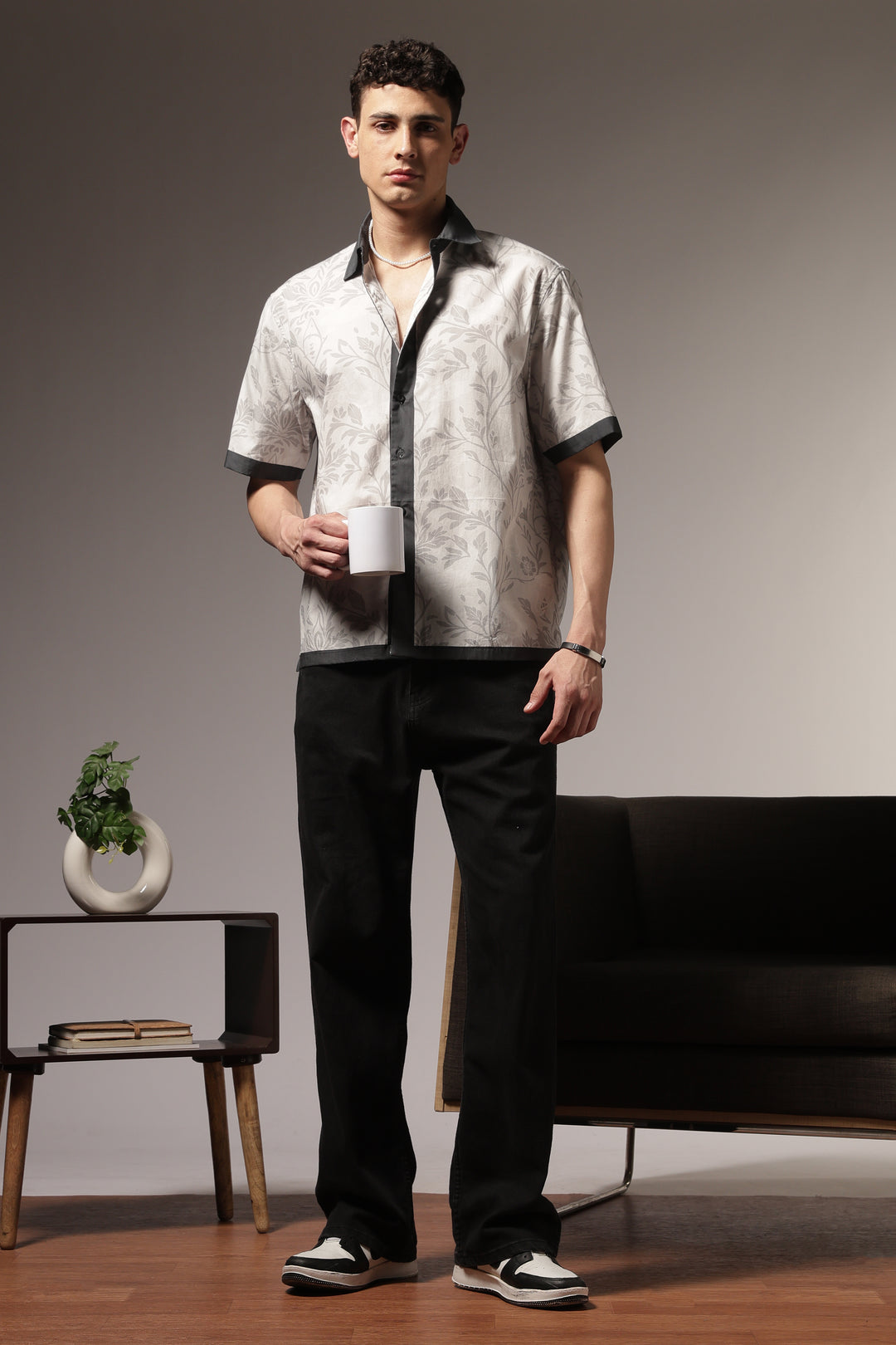 Static: Oversized Floral Cotton Shirt