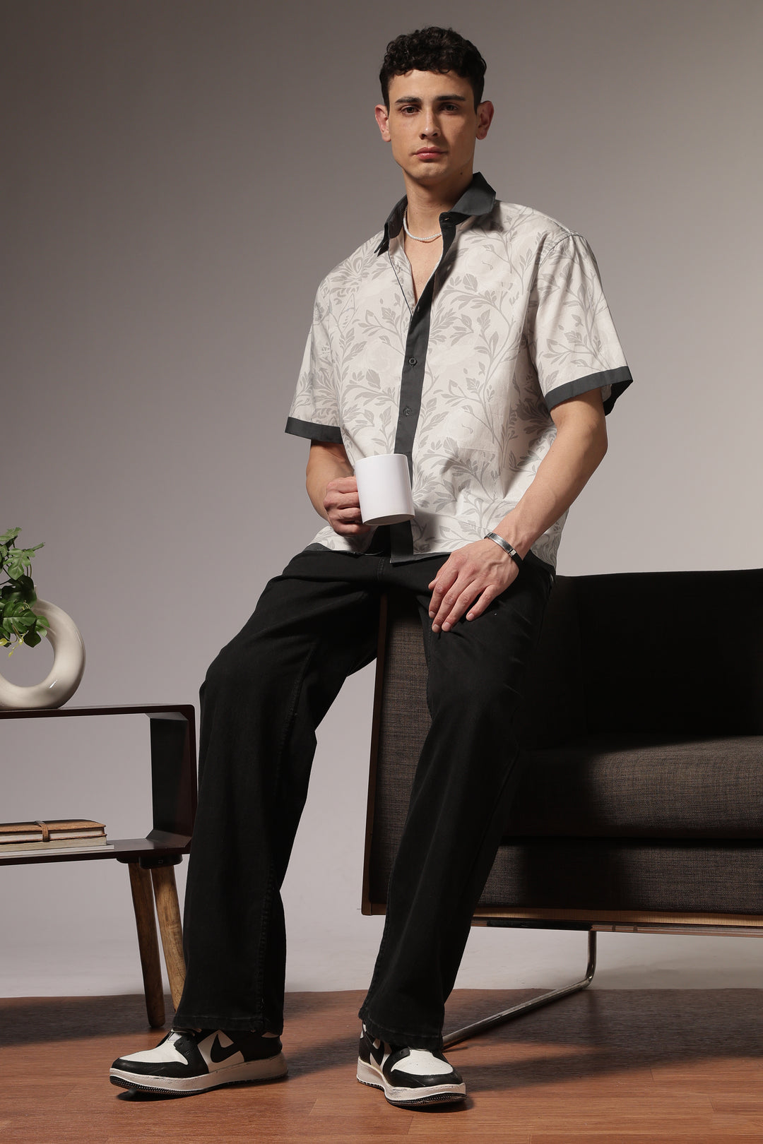 Static: Oversized Floral Cotton Shirt