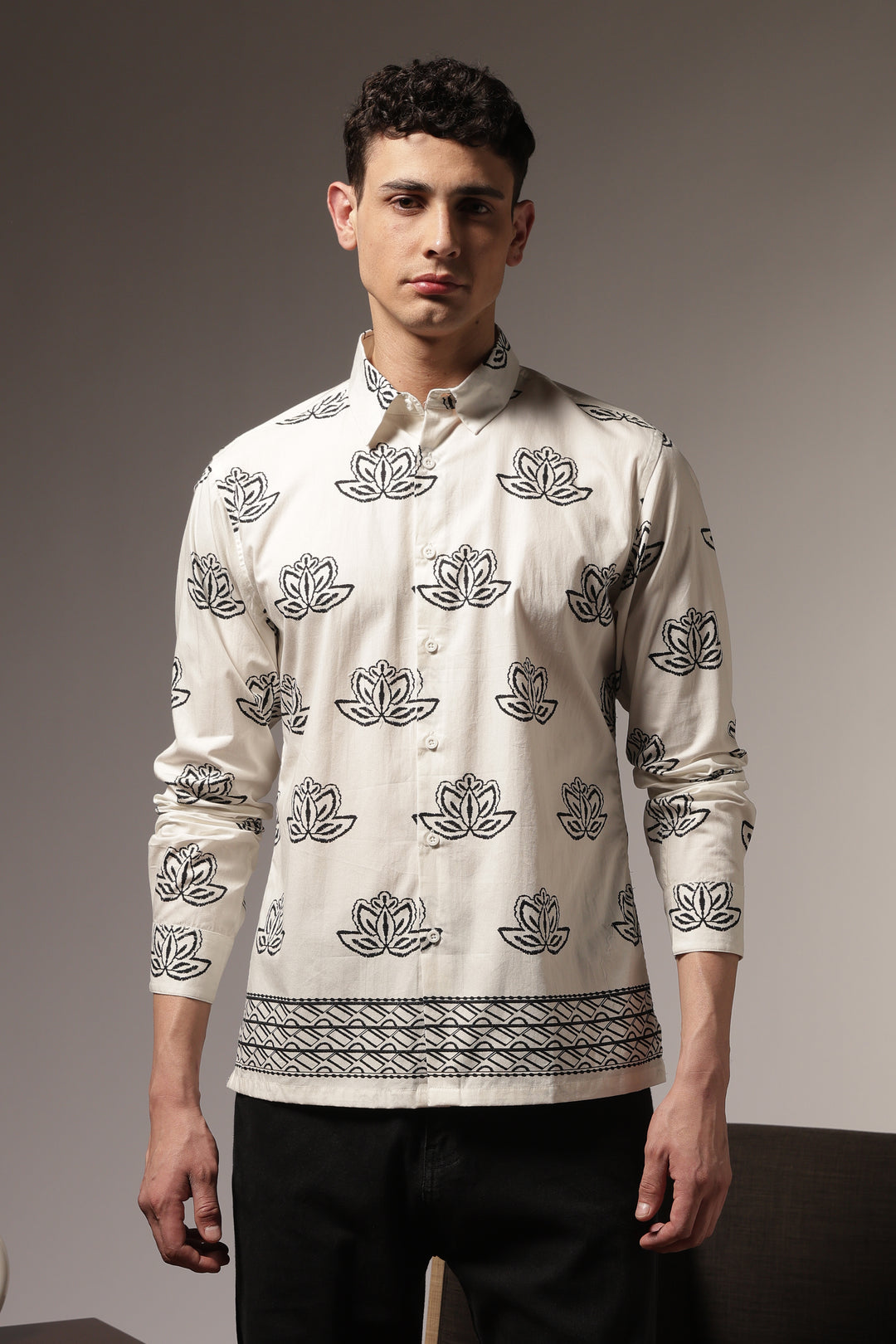 Way of Life: Printed Cotton Shirt
