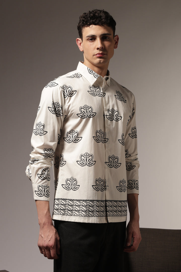 Way of Life: Printed Cotton Shirt