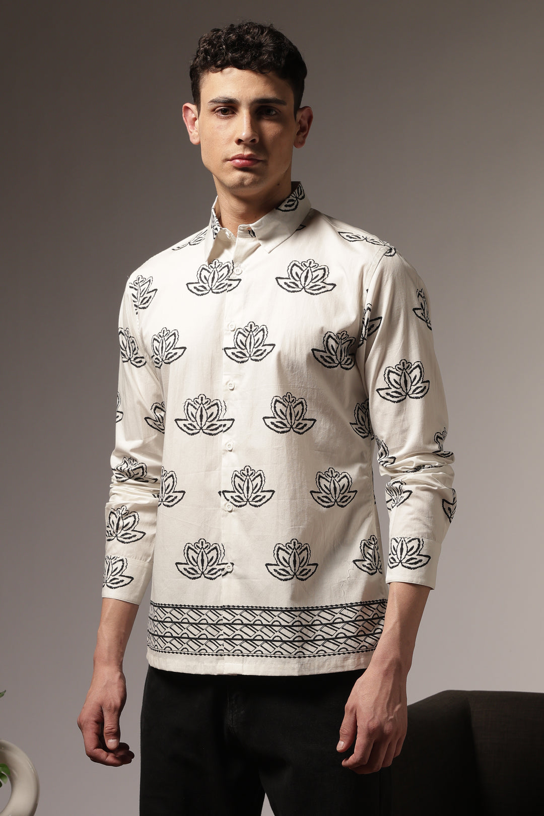 Way of Life: Printed Cotton Shirt