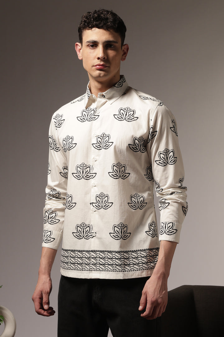 Way of Life: Printed Cotton Shirt