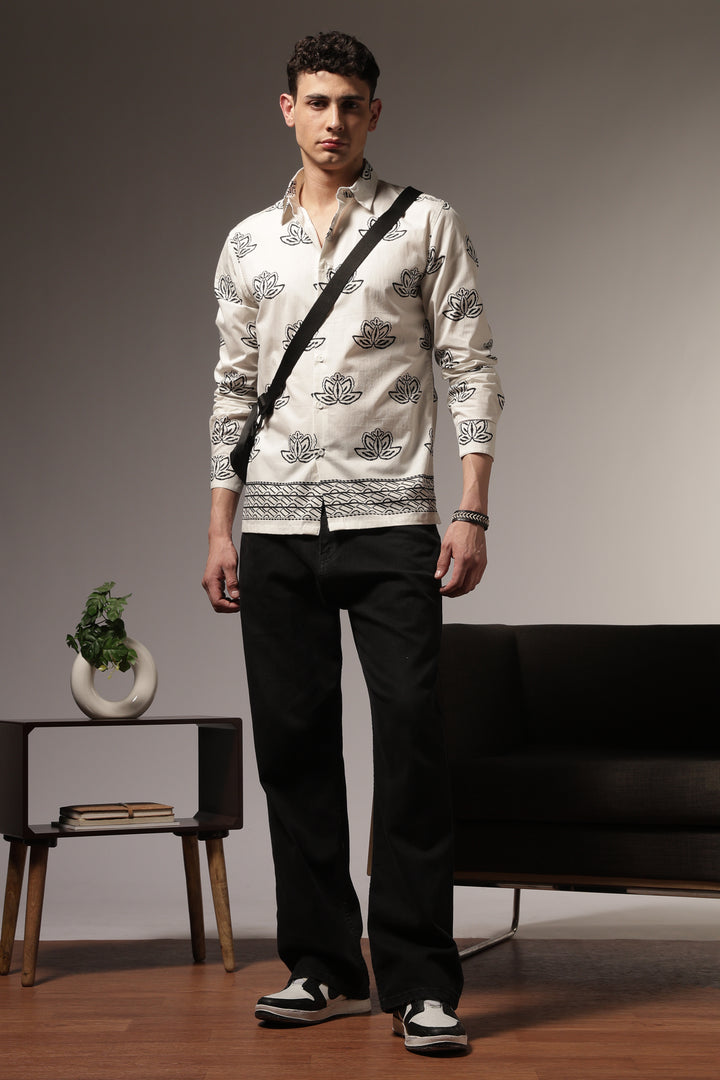 Way of Life: Printed Cotton Shirt