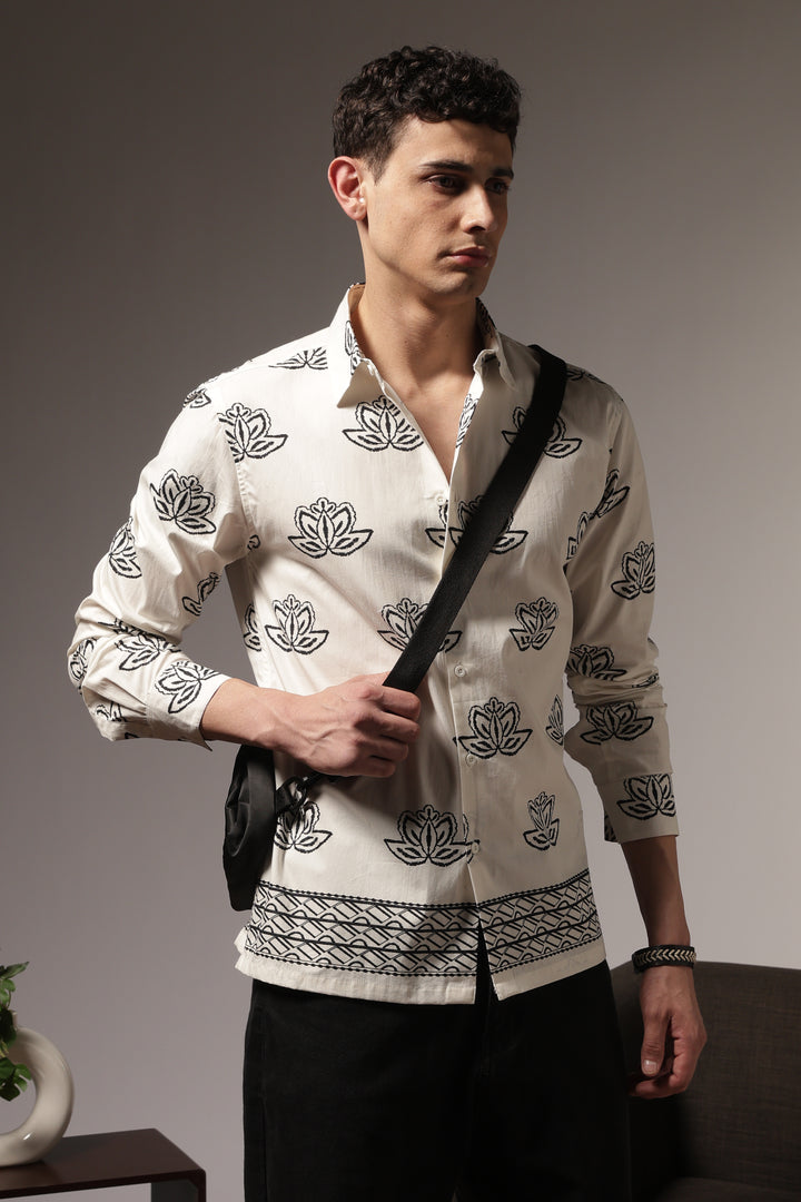 Way of Life: Printed Cotton Shirt