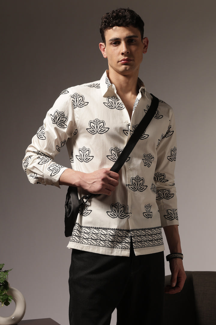 Way of Life: Printed Cotton Shirt