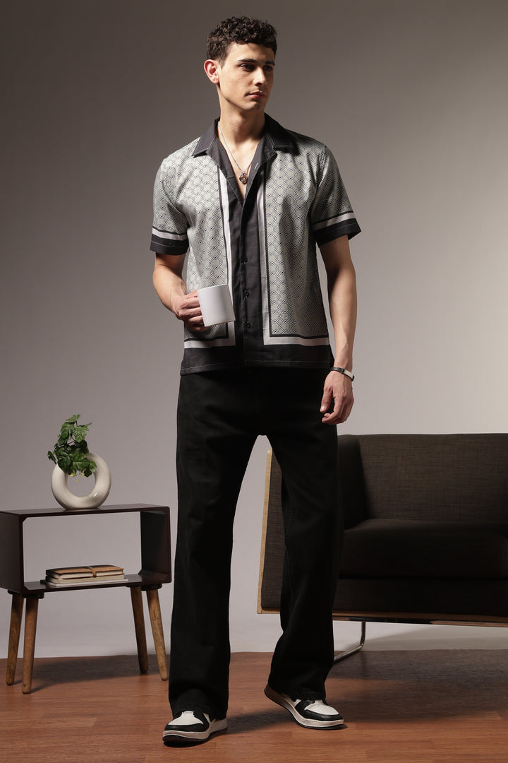 Classic: Mint Green Square Cuban Shirt