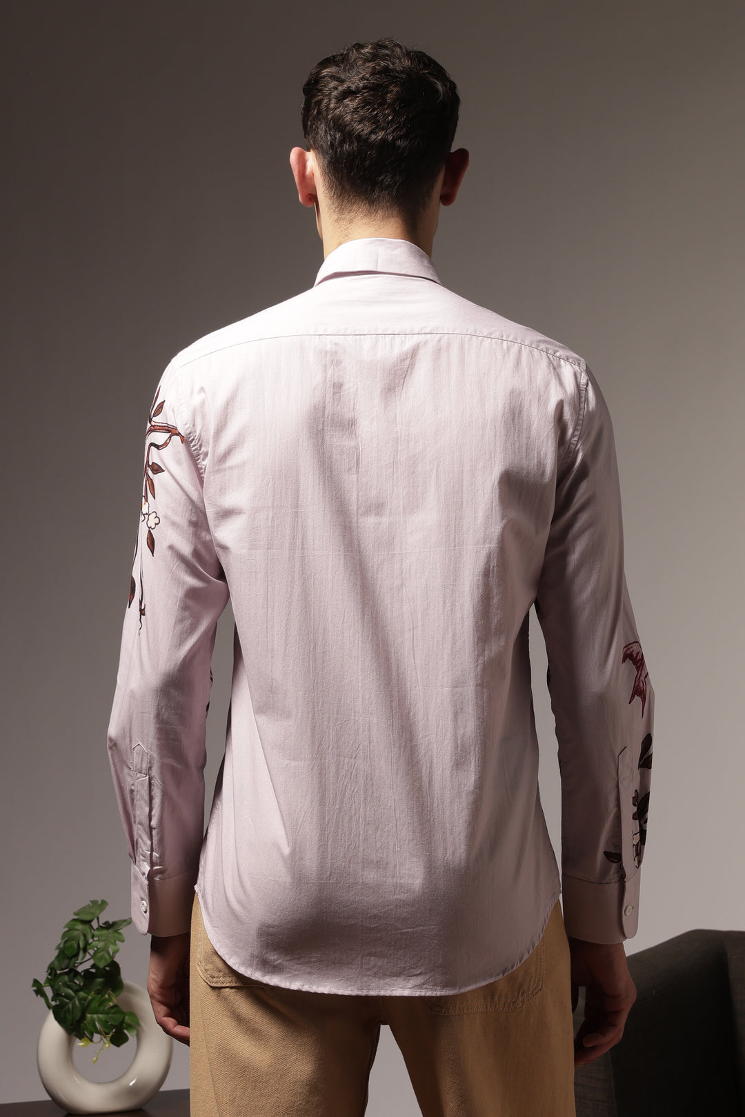 Humming Branches : Printed Cotton Shirt