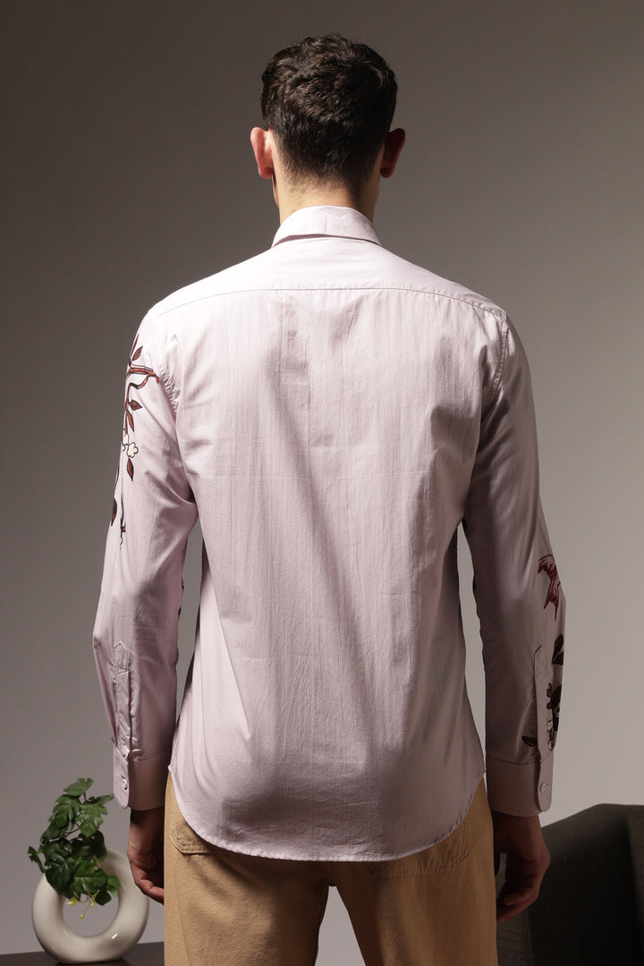 Humming Branches : Printed Cotton Shirt