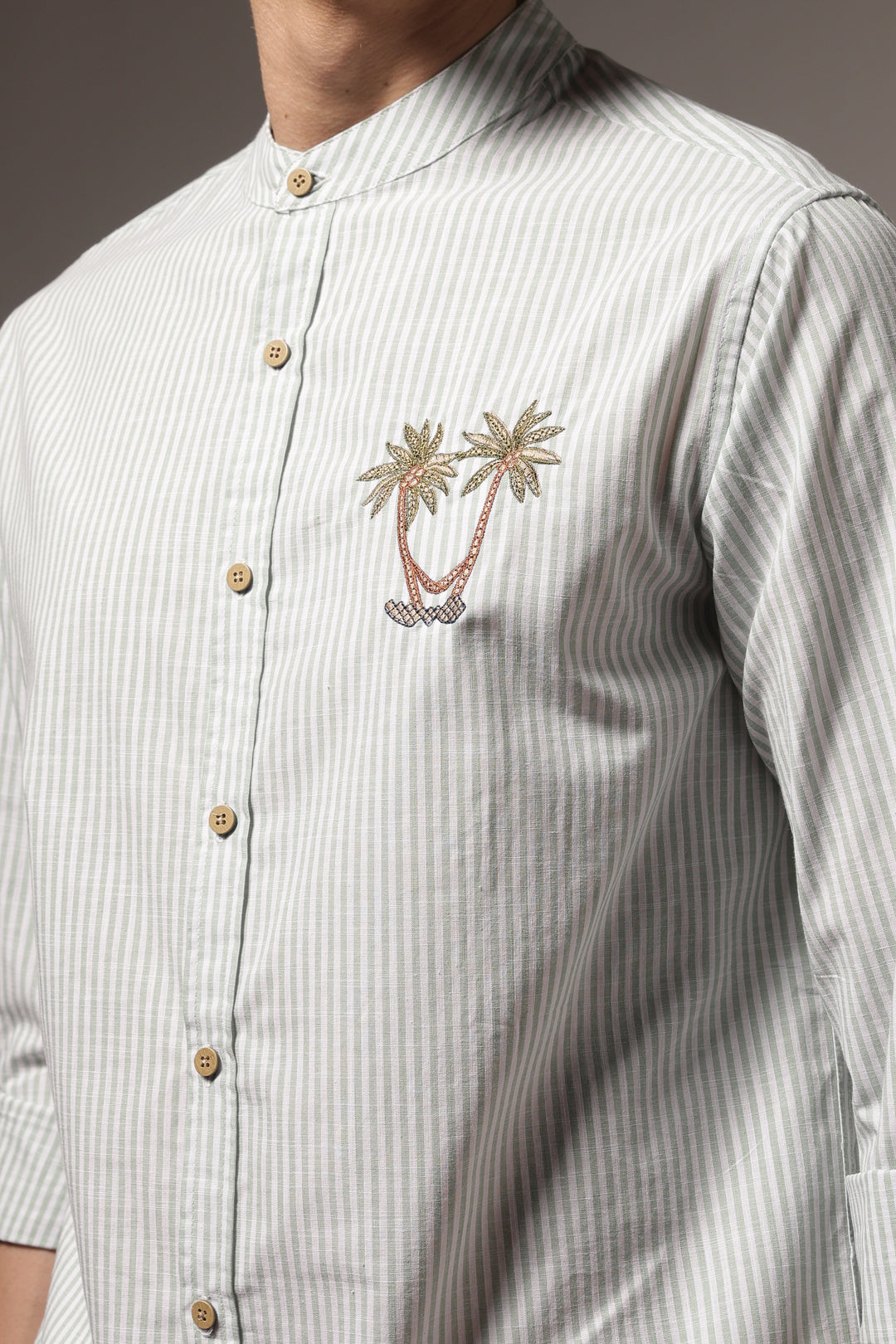 Coast: Mint Green Embroidery Shirt