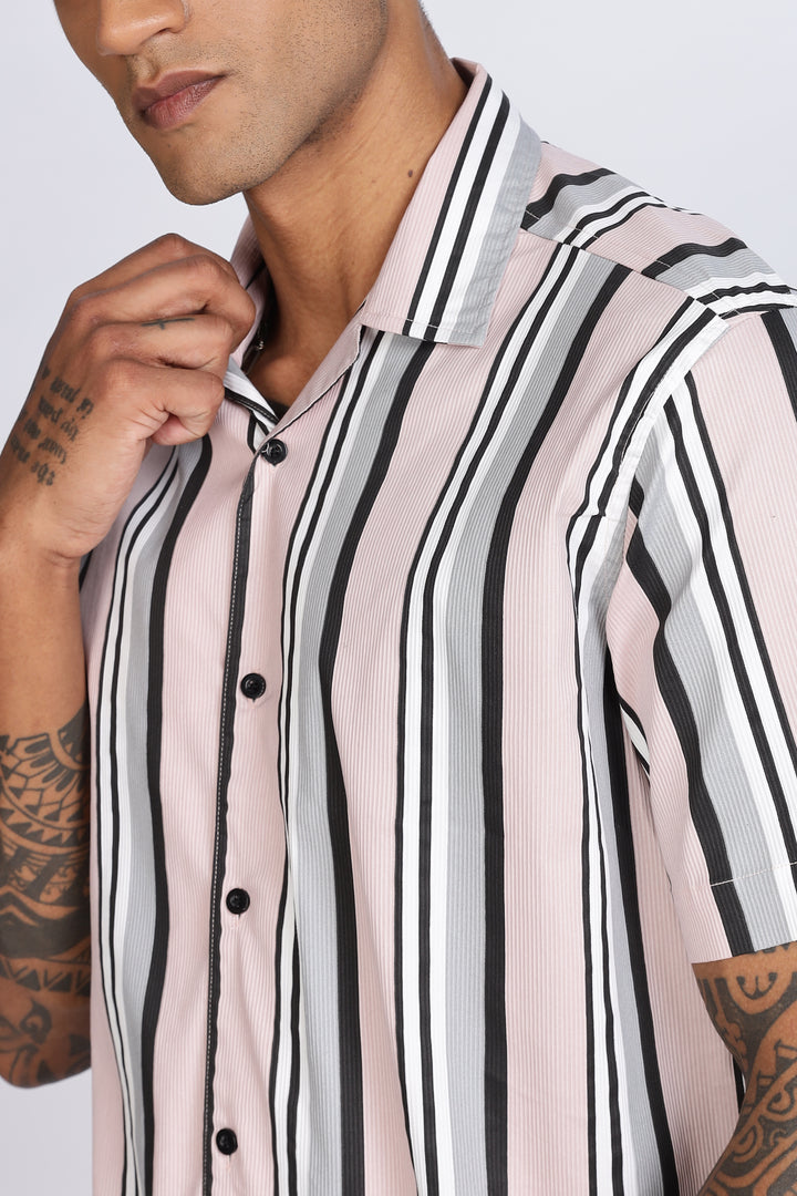 Pink Corduroy Cuban Shirt