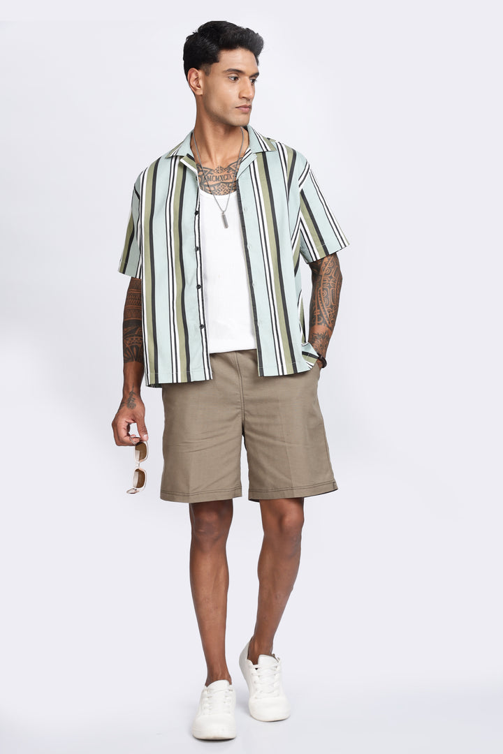 Green Corduroy Cuban Shirt