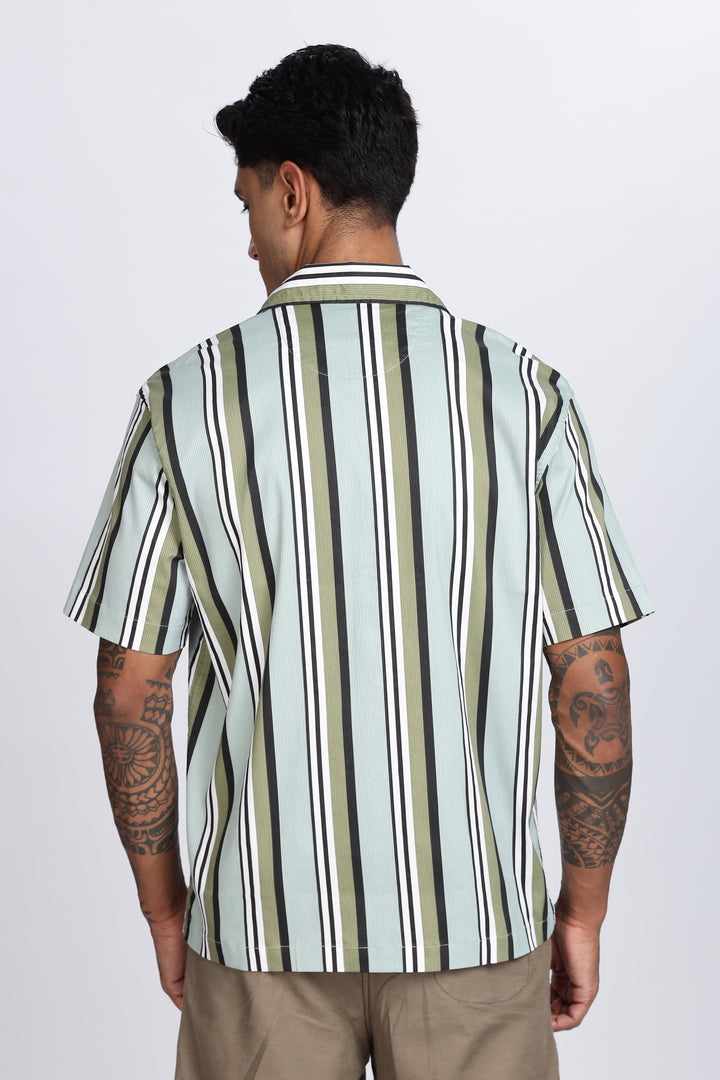 Green Corduroy Cuban Shirt