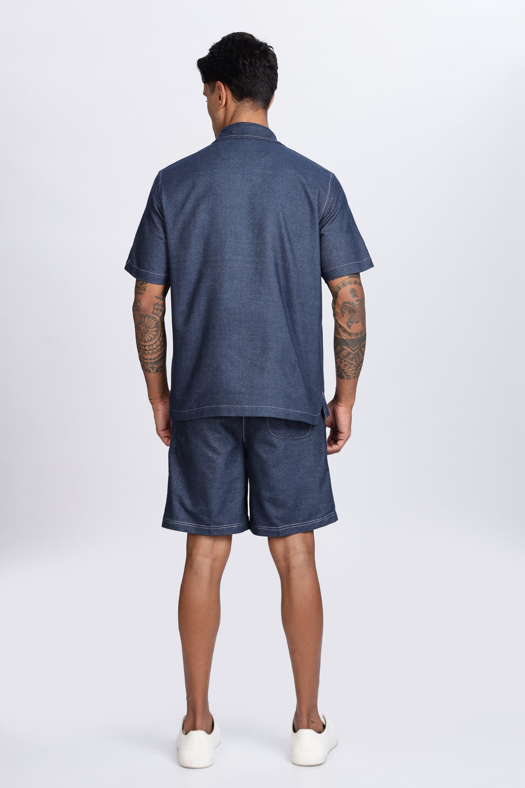 Contrast Stitch Blue Co-ords