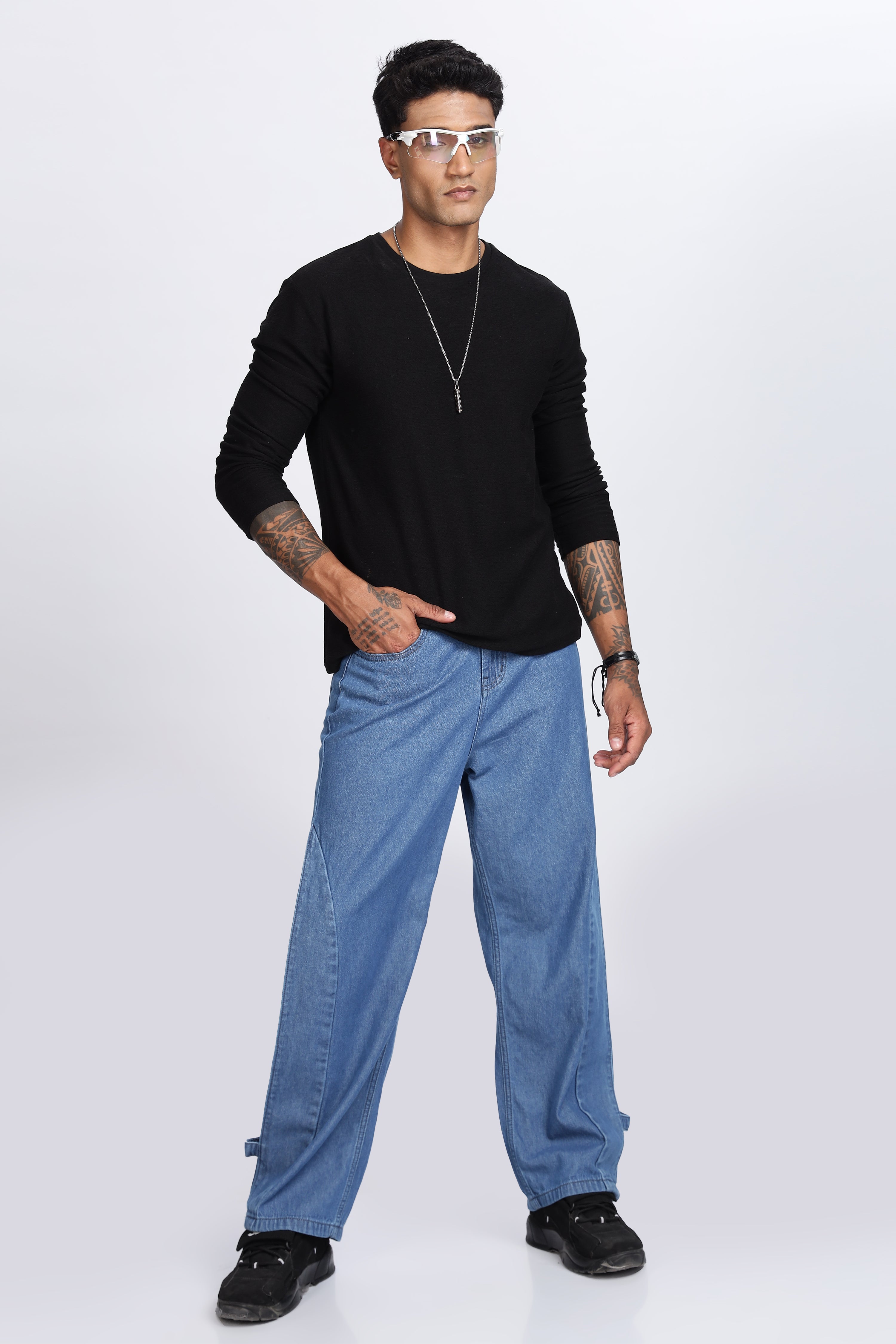 Twin- Flap Blue Cargo Pants – Eszett