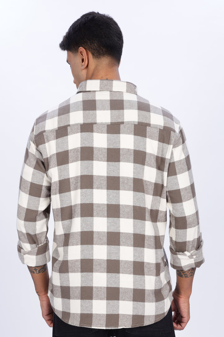 Flannel: Cream Checks Shirt