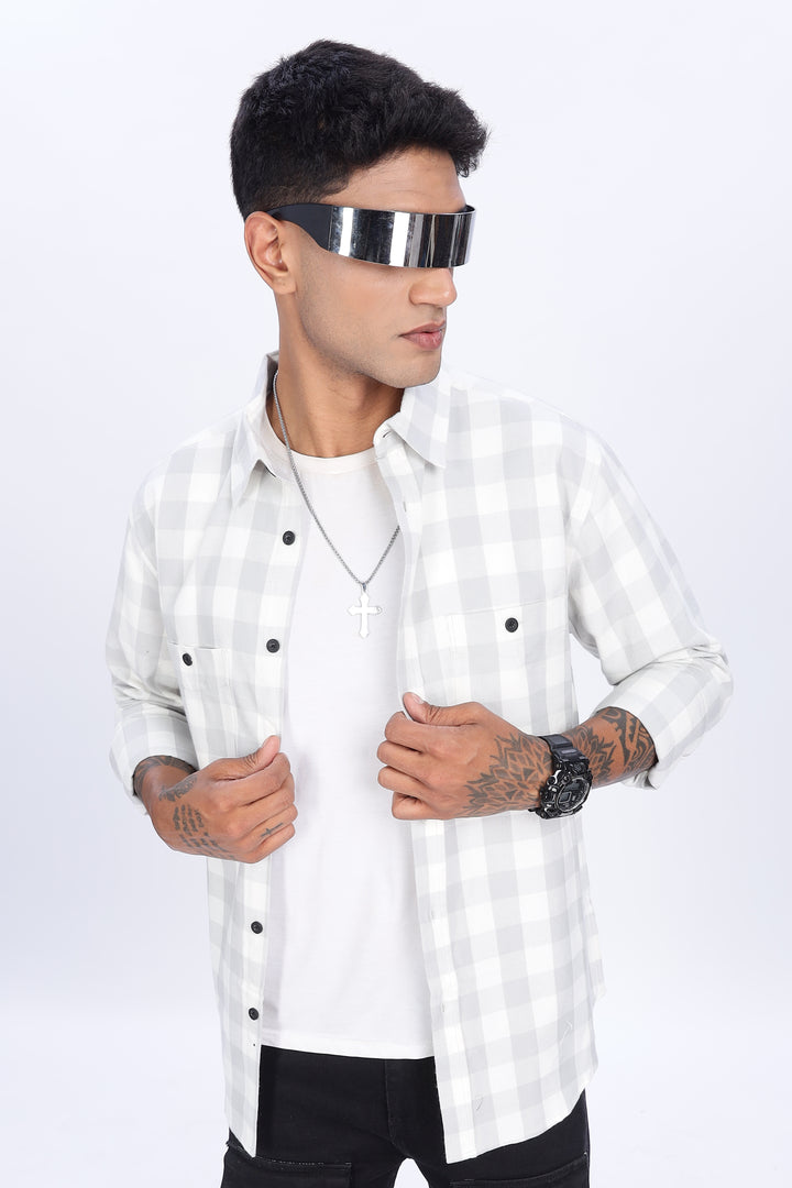 Flannel: White Shirt