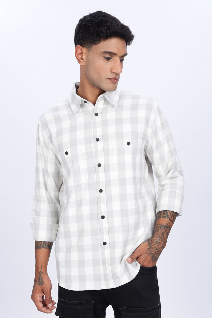 Flannel: White Shirt