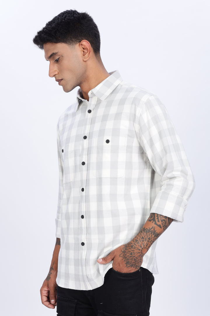 Flannel: White Shirt