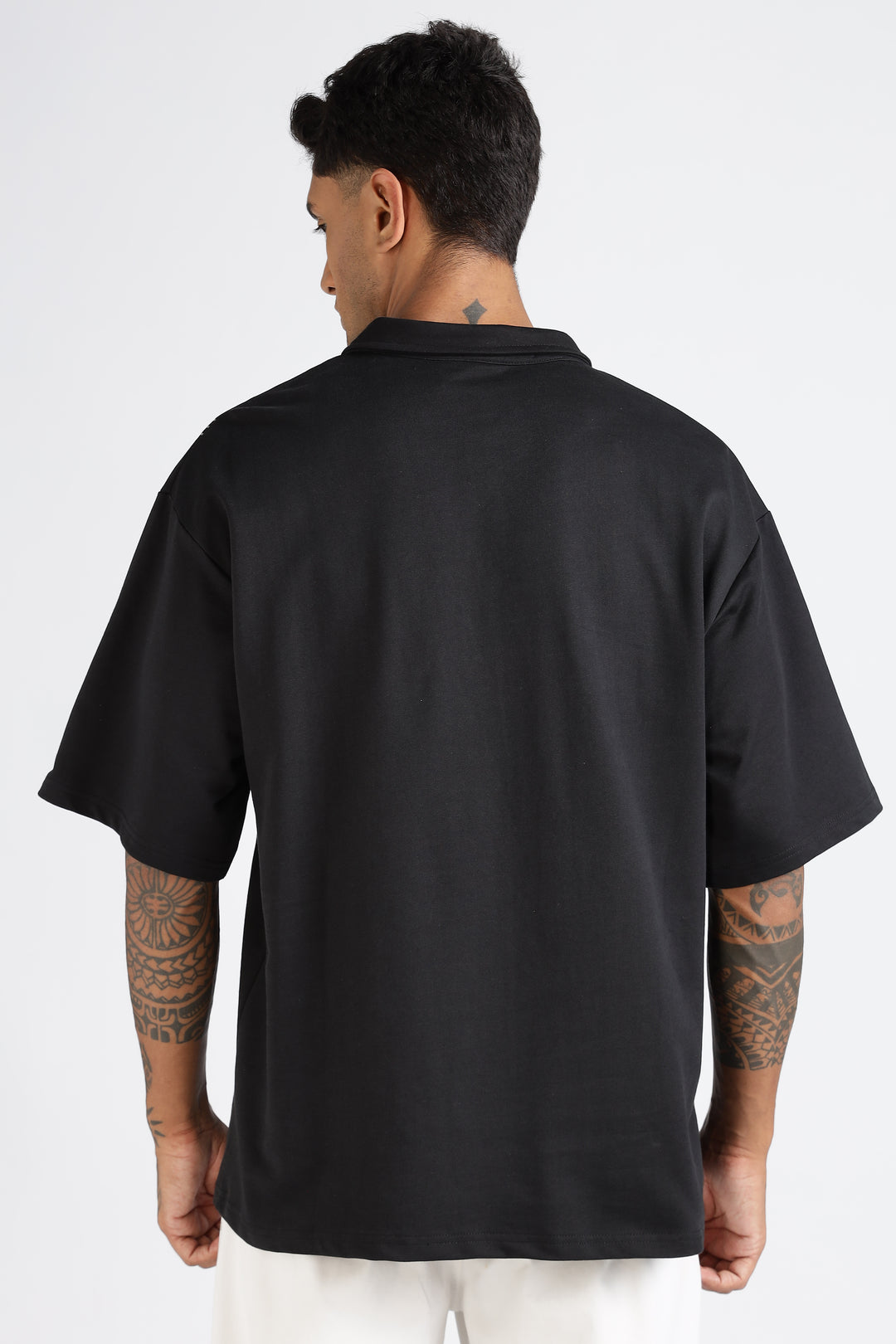 Dynasty: Black Oversized Polo Shirt