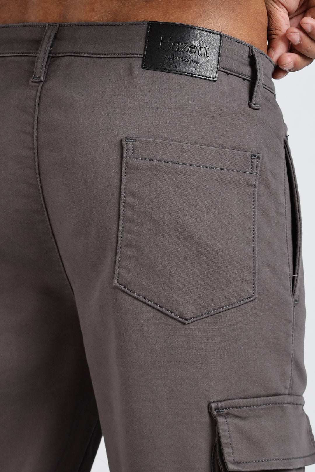 Street: Grey Cargo Regular Fit Pant