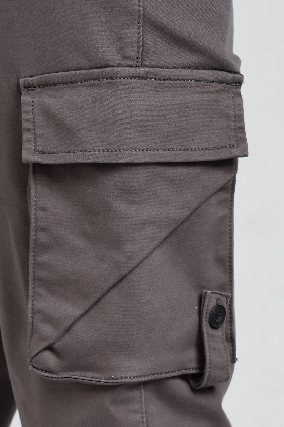 Street: Grey Cargo Regular Fit Pant