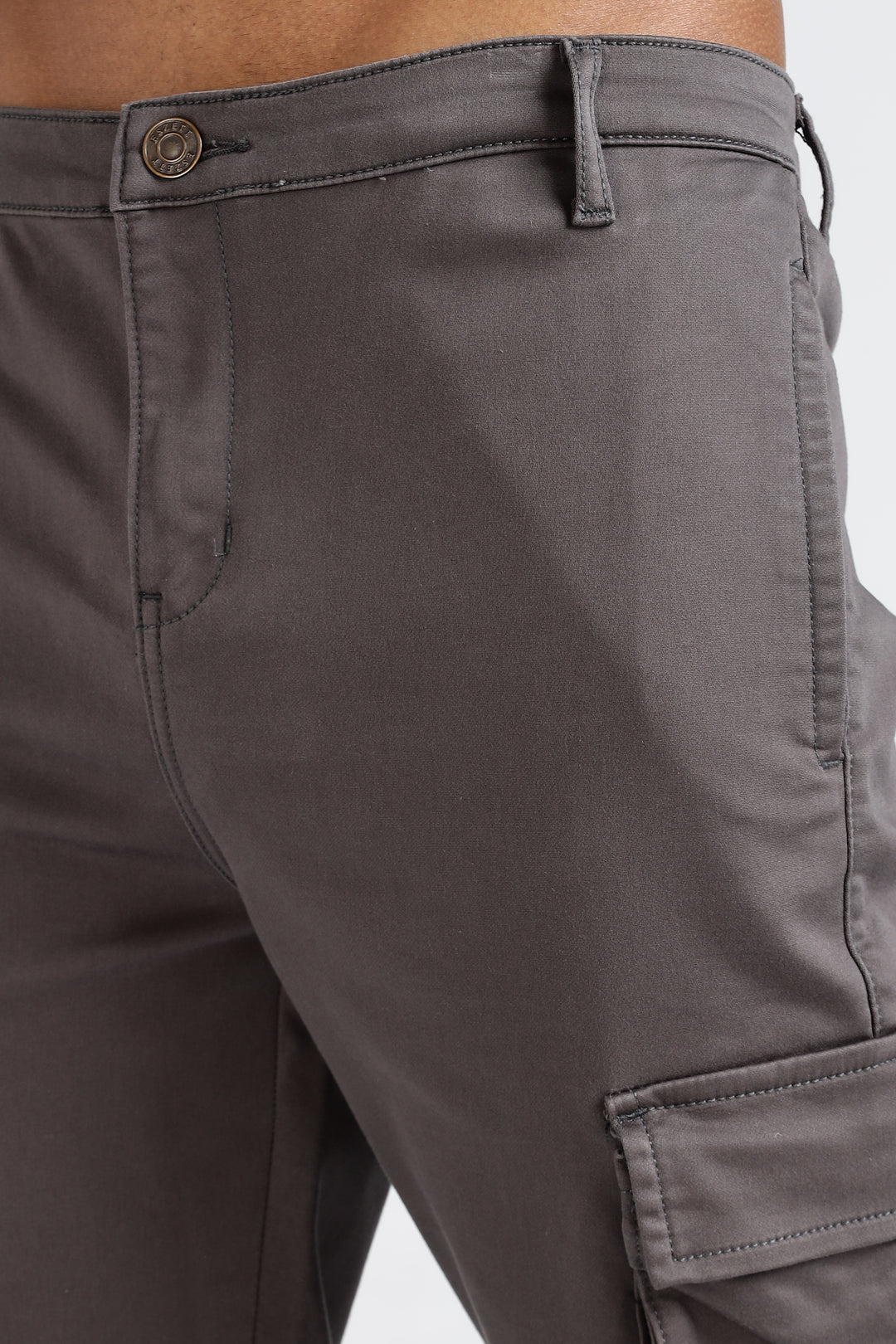 Street: Grey Cargo Regular Fit Pant